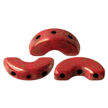 Arcos® par Puca®: Opaque Coral Red Bronze, 25 pcs