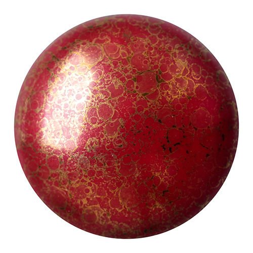 Cabochon par Puca®: Opaque Coral Red Bronze, 18mm, 1 pc