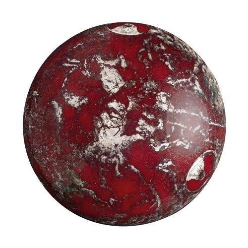 Cabochon par Puca®: Opaque Coral Red New Picasso, 18mm, 1 pc