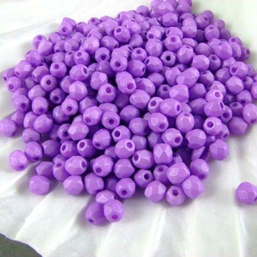 Fire Polish 3mm: Saturated Purple, 40 pcs.