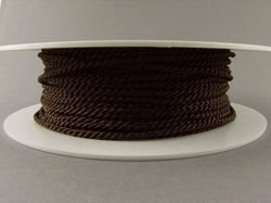 2mm SATIN TWISTED CORD - BROWN // A7903