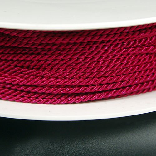 Twisted cotton cord 2.1 mm, amaranth // A7432