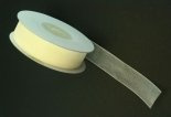 Organza ribbon 2,5 cm bright creamy