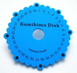 Kumihimo Disk - okrągła mata Kumihimo - niebieska (17,5 cm)