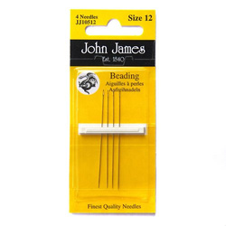 John James - beading needles set, size 12, long