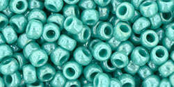 TOHO Round 8/0: TR-08-132 Opaque-Lustered Turquoise, 10 g