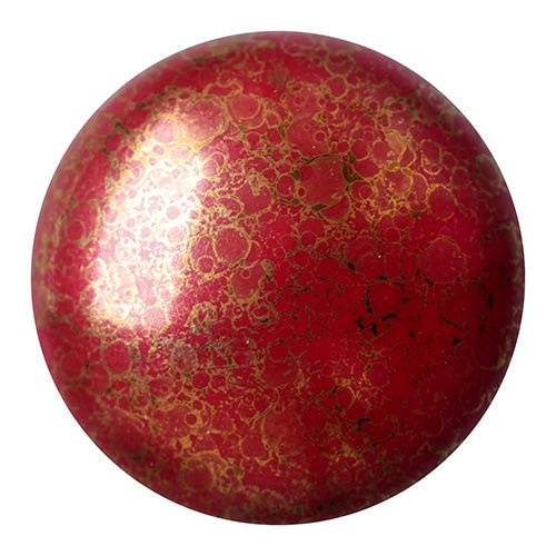 Cabochon par Puca®: Opaque Coral Red Bronze, 25 mm, 1 szt.