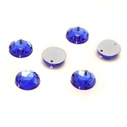 Acrylic crystals, round 6mm Blue cornflower / 10 pcs.