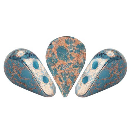 Amos® par Puca®: Opaque Blue Turquoise Bronze, 27 szt.