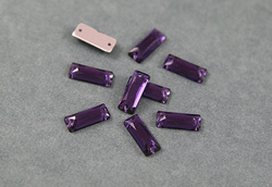 KAMIENIE AKRYLOWE PROSTOKĄTNE 6x15mm PURPURA