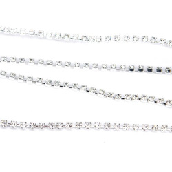 Rhinestone cupchain with Preciosa crystals ss 8,5 (~2,5 mm) Crystal / silver 10cm