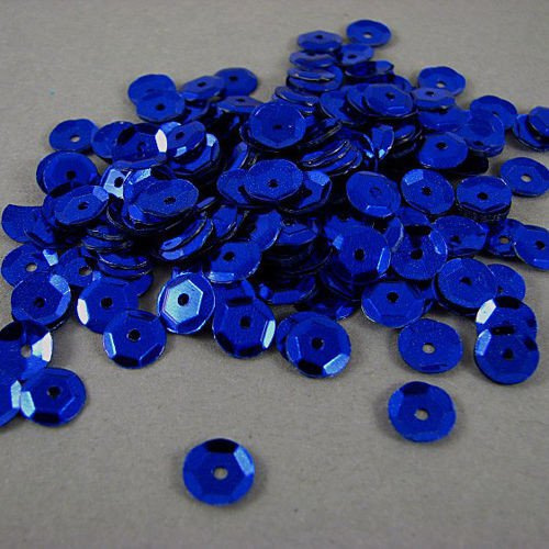 Sequins round 6mm, cornflower