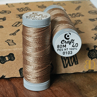 Threads for beading and soutache CRAFT 40, dark beige, 80m