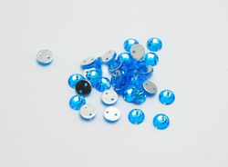 Acrylic crystals round 6mm - Turquoise / 10 pcs.