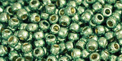 TOHO Round 11/0: TR-11-PF570 PermaFinish - Galvanized Mint Green, 10g