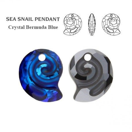 SWAROVSKI Sea Snail 14 mm Crystal Bermuda Blue (BBL P)