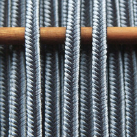 Greek artificial silk (rayon) braid 4mm - steel blue, 1m