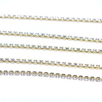 Rhinestone cupchain with Preciosa crystals  ss 6.5 (~2mm) Crystal, raw, 10cm