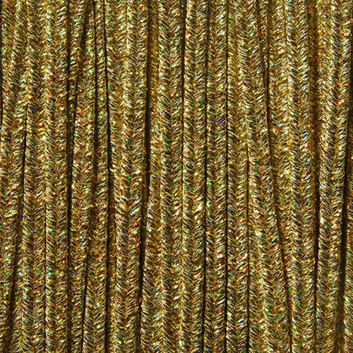 Greek metalized braid 4mm type lurex - golden holographic, 1m