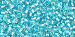 TOHO Round 11/0: TR-11-23 Silver-Lined Aquamarine, 10 g