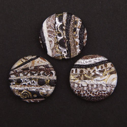 Cabochon CM Striped round 24 brown