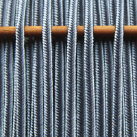 Greek artificial silk (rayon) braid 4mm - steel blue, 1m