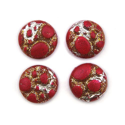 Cabochon CM Classic round 12 mm red