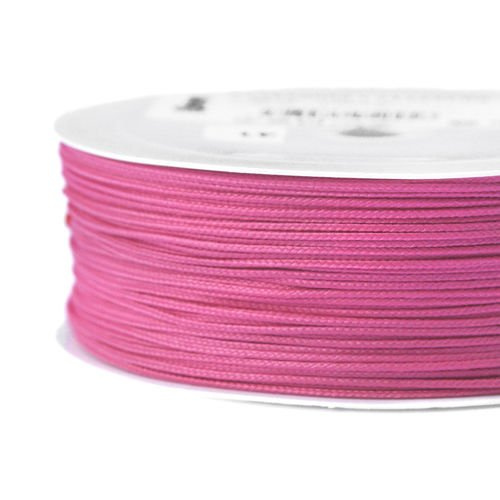 Shamballs and macramé polyester cord - pink // L1434