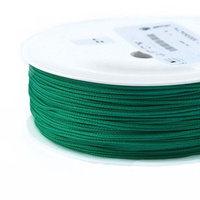 Shamballs and macramé polyester cord - emerald // L4802