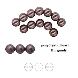 Swarovski 5810 Crystal Pearl 6mm Burgundy (BURPRL)