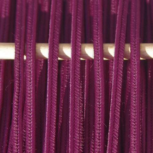 Sutasz grecki 3 mm poliestrowy - ciemny purpurowy, 1m