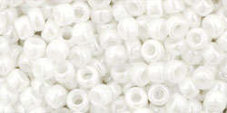 TOHO Round 8/0: TR-08-121 Opaque-Lustered White, 10 g