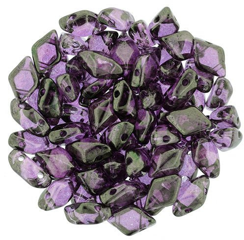 GEMDUO 8x5mm: Luster - Transparent Amethyst, 36 szt.