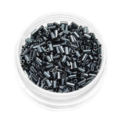 TOHO Bugle #1 (3mm): TB-01-81 Metallic Hematite, 10g