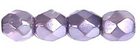 Fire Polish 4mm: Crystal Pearl - Lavender, 40 pcs