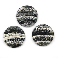 Cabochon CM Striped round 24 black