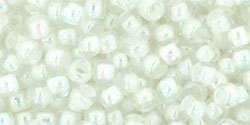 TOHO Round 8/0: TR-08-777 Inside-Color Rainbow Crystal/Creme-Lined, 10g