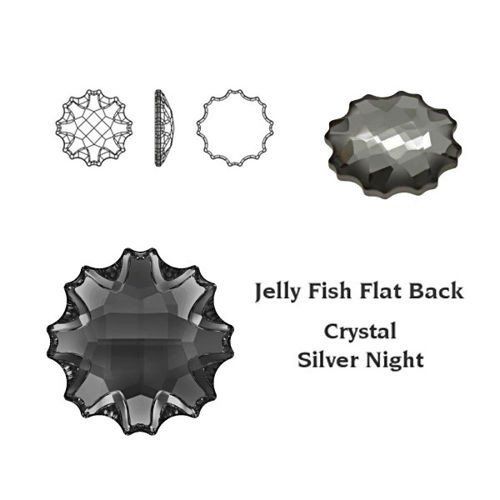 SWAROVSKI Jelly Fish 10 mm Crystal Sliver Night (SINI) F