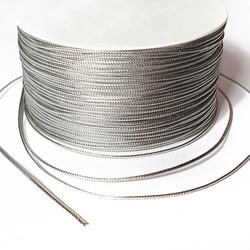 Flat cord 1 mm silver