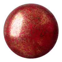 Cabochon par Puca®: Opaque Coral Red Bronze, 18mm, 1 pc