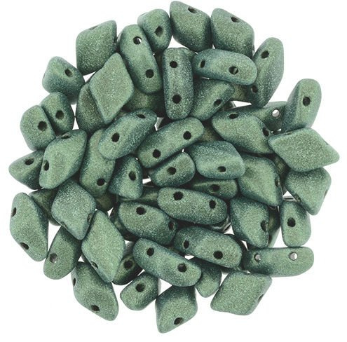 GEMDUO 8x5mm: Metallic Suede - Lt Green, 36 pcs