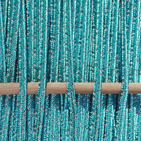 Greek braid 4mm mix silk + lurex - aquamarine with silver, 1m