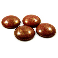 Cabochon par Puca®: Opaque Coral Red Bronze, 18mm, 1 pc