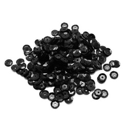  Sequins round 6mm, black