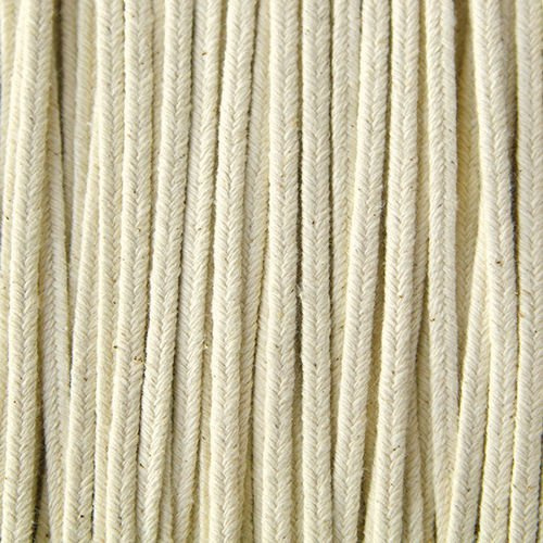 Greek braid 4mm raw cotton - warm beige, 1m