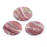 Cabochon CM Striped oval 18x25 pink