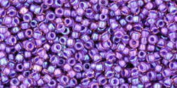 TOHO Round 15/0: TR-15-928 Inside-Color Rainbow Rosaline/Opaque Purple-Lined, 5g