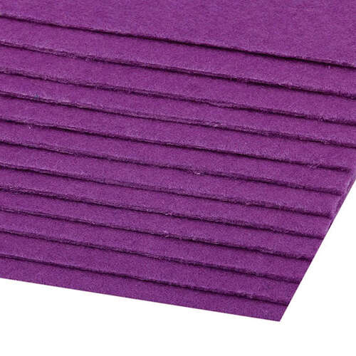 Rigid felt, 20x30 cm sheet, purple, 1 sheet