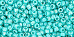 TOHO Round 11/0: TR-11-413 Opaque-Rainbow Turquoise, 10g