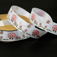 Grosgrain ribbon 22mm, lambs